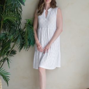 Band Collar Cover Up-Dress