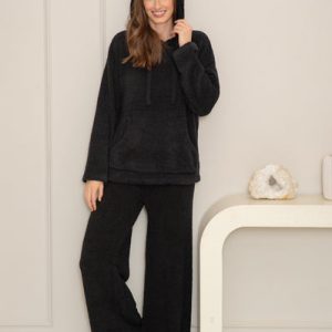 Chenille Hoodie & Flare Pant Set