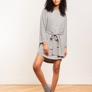 Marled Knit Belted Cardigan