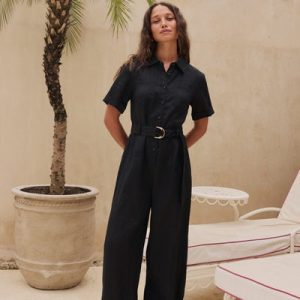 Loco Linen Jumpsuit Black