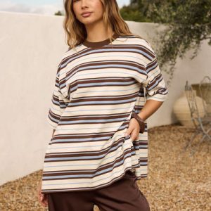 Missy Cotton Tee Multi Stripe