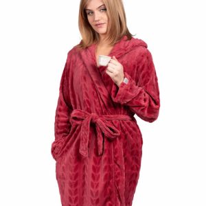 Spa-Day Hooded Plush Robe