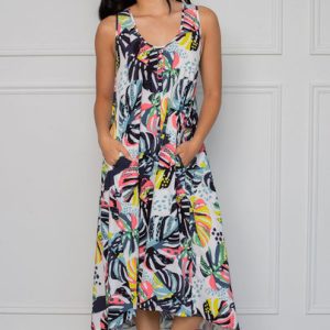 4-Way Stretch  High Low Dress